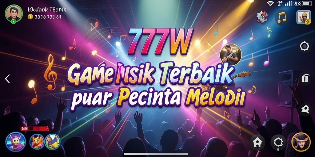 Tangkapan layar gameplay menunjukkan antarmuka menarik dari 7777W.
