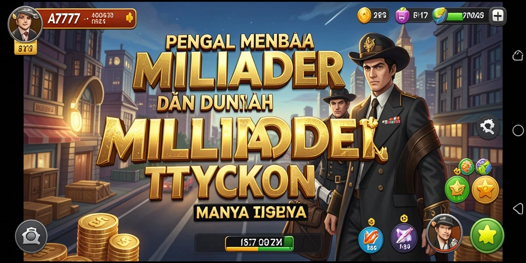 Tampilan gameplay A7777 yang penuh strategi dan manajemen bisnis.