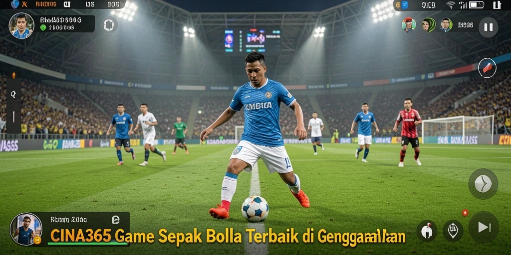 Tampilan menarik dari gameplay <strong>CINA365</strong> yang menampilkan pertandingan sepak bola yang seru.