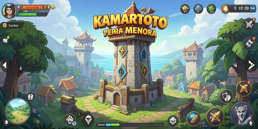 Tampilan gameplay KAMARTOTO menampilkan strategi Tower Defense yang mendebarkan.