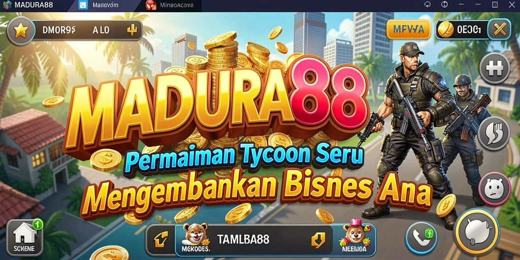 Gameplay Tycoon yang menawan dengan manajemen bisnis yang mendalam.