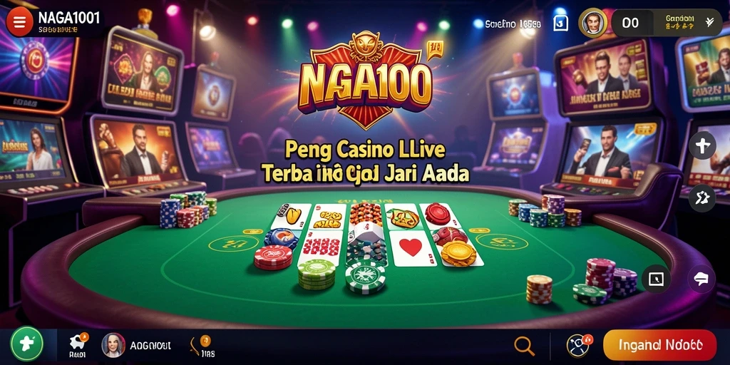 Screenshot gameplay NAGA1001 dengan dealer langsung yang interaktif.
