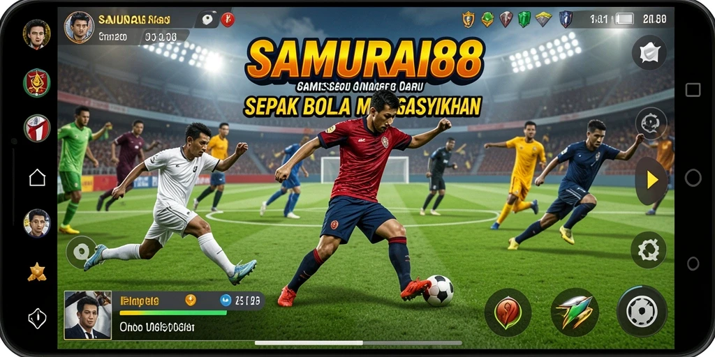 Tampilan menarik dari gameplay <strong>SAMURAI88</strong> dalam pertandingan sepak bola.