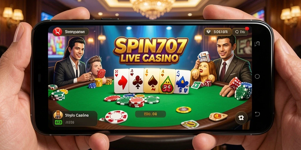 Gameplay Live Casino yang seru dalam SPIN707 dengan dealer profesional.