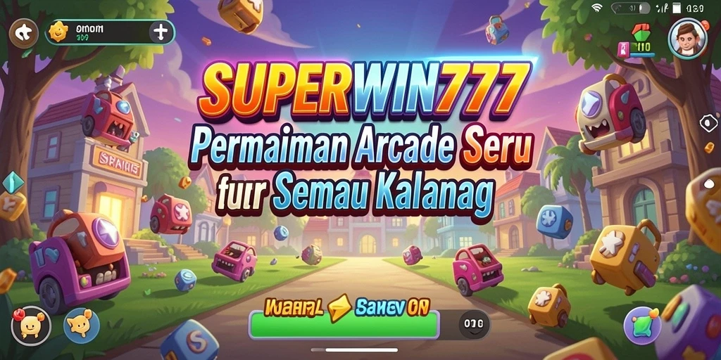 Tampilan gameplay SUPERWIN777 yang penuh warna dan aksi seru.