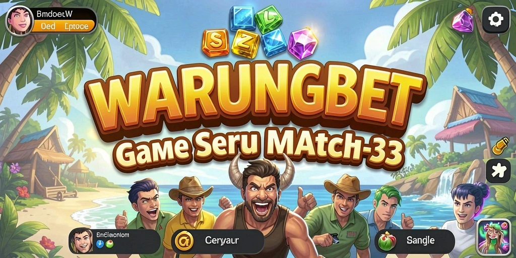 Tampilan gameplay seru WARUNGBET dengan kombinasi permata yang menantang.