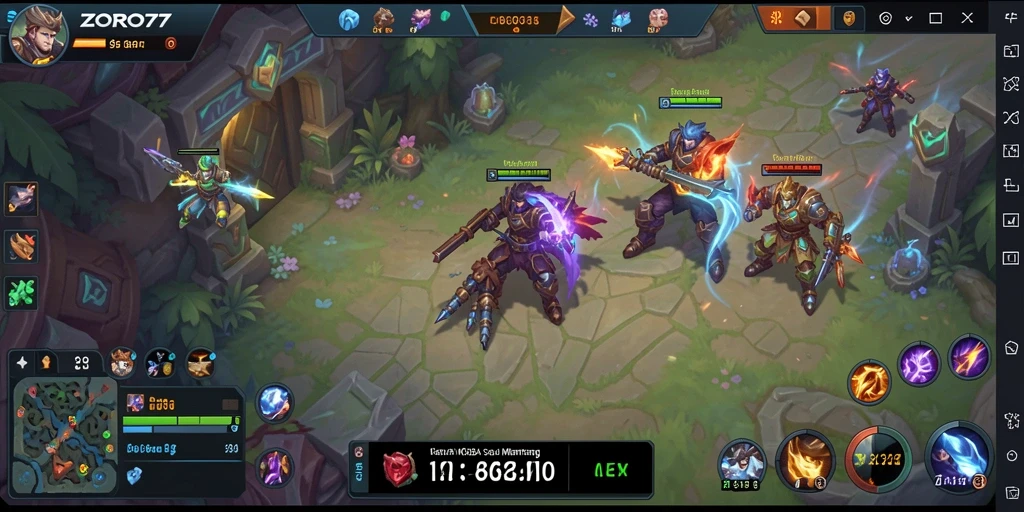 Tampilan aksi seru dalam gameplay ZORO77 yang penuh strategi.